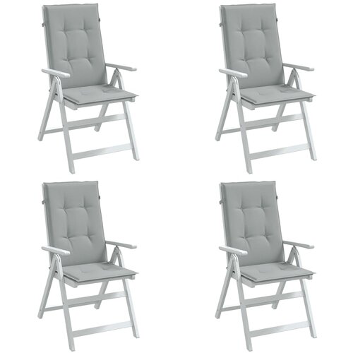 VidaXL Jastuci za stolice 4 kom svjetlosivi 120 x 50 x 4 cm od tkanine Slike