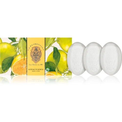 La Florentina Boboli Citrus Hand Soap set trdih mil citrus 3x150 g