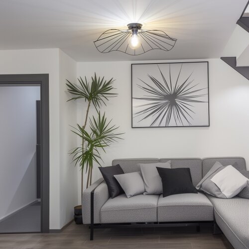  Brilagi - LED plafonski luster CERIA WIRE 1xE27/40W/230V prečnik 80 cm crni Slike