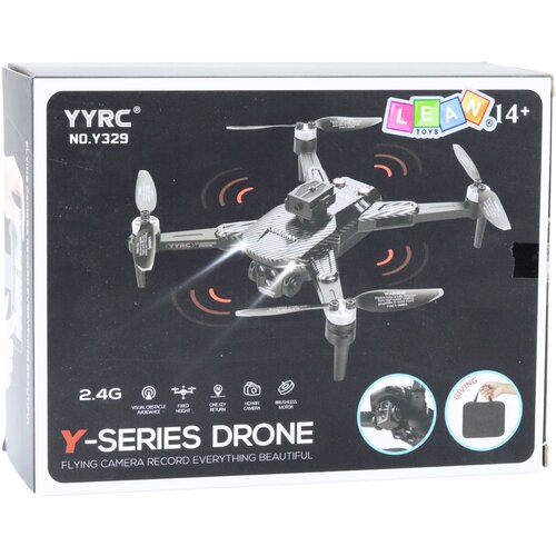 JYYRC dron na daljinsko upravljanje Y329, hd kamera, wifi, led svjetla, aplikacija - karbon/crna Slike