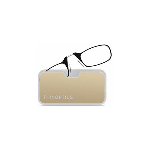 Thinoptics naočare sa dioptrijom Metal Pod Clear & Gold Medium Power Glasses Black Slike