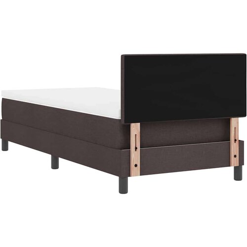 vidaXL Box spring krevet Tamno smeđa 90 x 190 cm tkanina Cijene