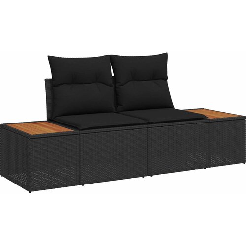  Vrtni kauč Crna 184 x 62 x 85cm poliratan Cene