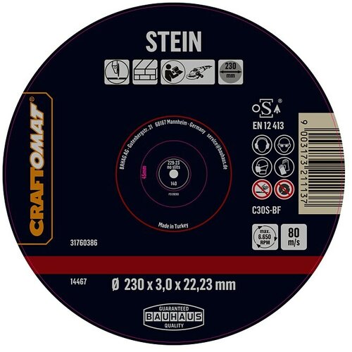 CRAFTOMAT Rezalna plo&scaron;ča C24R-BF (Primerno za: Kamen, Premer diska: 230 mm, Debelina plo&scaron;če: 3 mm) Cene