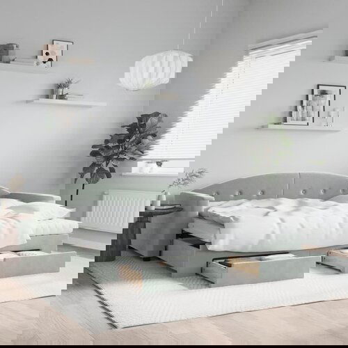 vidaXL Dnevni krevet na razvlačenje svjetlosivi 90 x 200 cm baršunasti Cijene