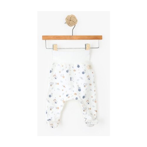 Just kiddin baby dječje duge hlače s stopalima space world white Cijene