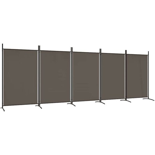  pregrada s 5 panela antracit 433x180 cm od tkanine Slike