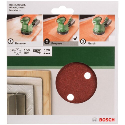 Bosch 5-delni set brusnih listova za ekscentar brusilice 2609256A32 Cene