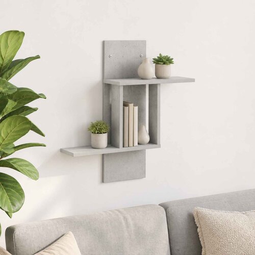  Polica na zidu Betonska siva 59 x 17 x 63 cm Konstruirano drvo Cijene