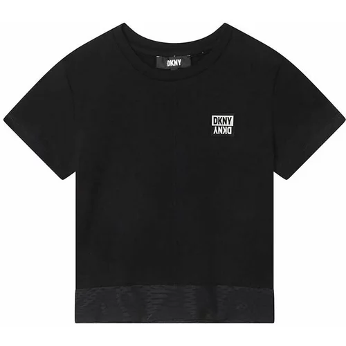 Dkny Otroška kratka majica črna barva