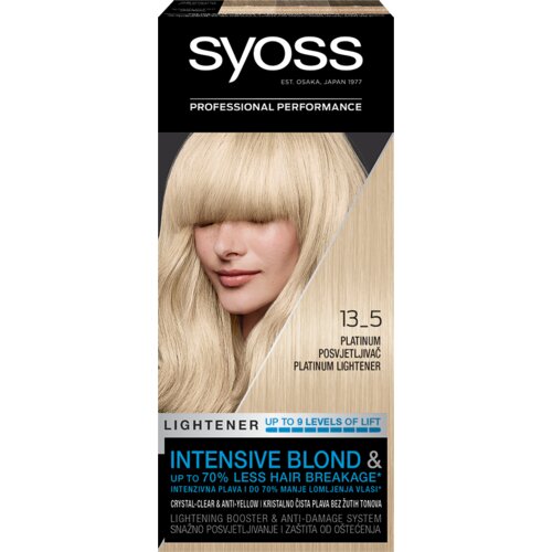 Syoss Intensive Blond odstranjivač boje za posvjetljivanje kose nijansa 13-5 Platinum Lightener Cene