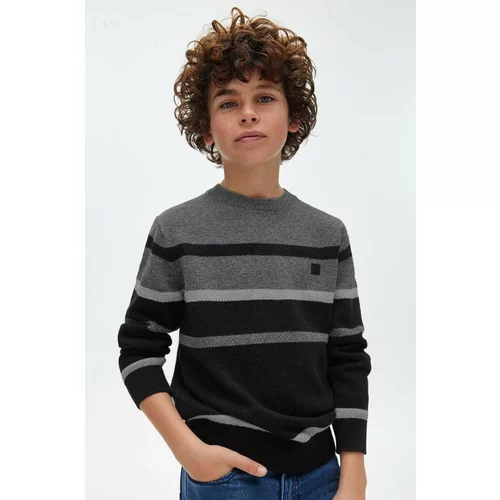 Mayoral Otroški pulover s primesjo volne siva barva