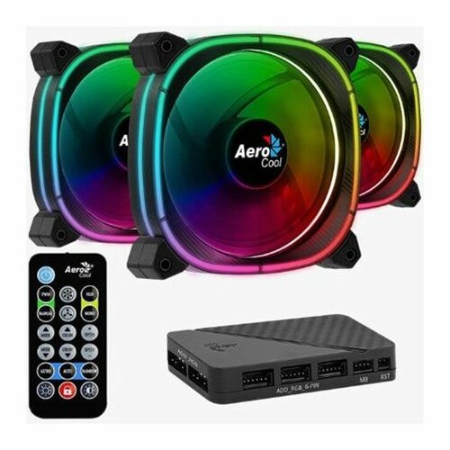 Aerocool Astro 12 Pro RGB 3x120mm Adressible ACF3-AT10217.02 kuleri za kućište Slike