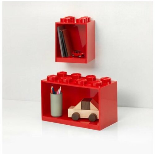 Lego police u obliku kocaka, dvodelni set, crvena Slike