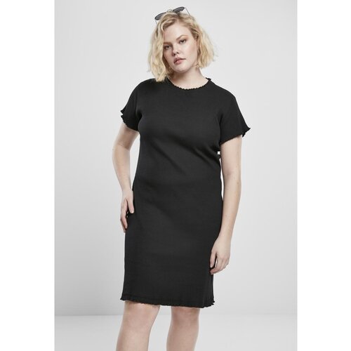 Urban Classics Ladies Rib Tee Dress Black Slike