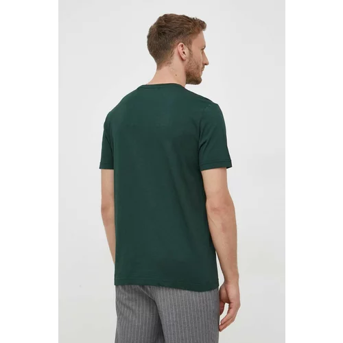 Gant Bombažna kratka majica zelena barva