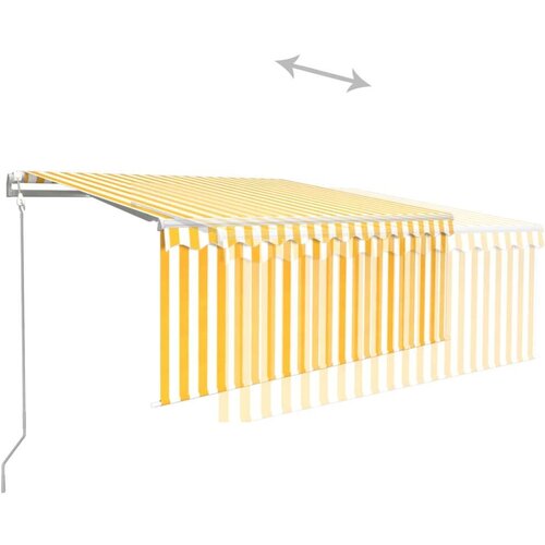  Automatska tenda s roletom i senzorom LED 3 x 2 5 m žuto-bijela Slike