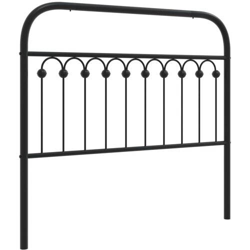 VidaXL Metalno uzglavlje crno 107 cm Slike