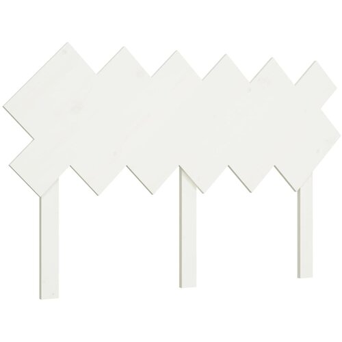  Uzglavlje za krevet Bijela 132x3x81 cm od masivne borovine Slike