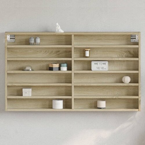 VidaXL Vitrina boja hrasta sonome 100x8,5x58 cm konstruirano drvo Slike