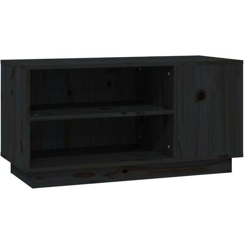 Maison Chic TV omarica - TV enota - Televizijska omarica črna 80x35x40,5 cm trdna borovina, (21701878) Cene