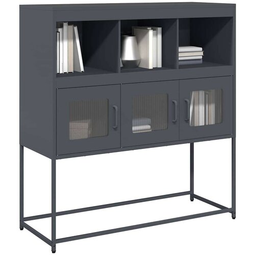vidaXL Komoda antracitna 100,5x39x107 cm hladno valjano jeklo Cene