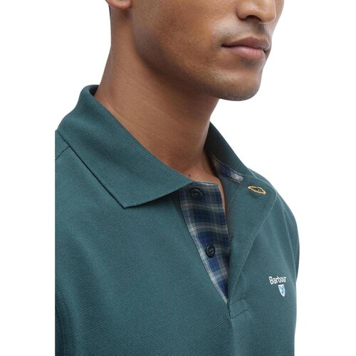 Barbour Polo majice kratki rokavi TARTAN PIQUE MML0012 Zelena Slike