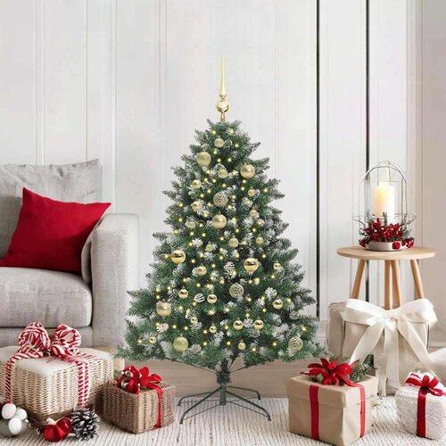 vidaXL Umestno božično drevo med 150 LED Zelena 85 x 85 x 120 cm Cene