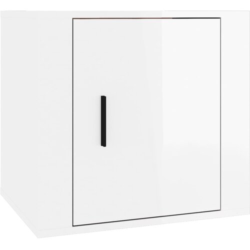 Maison Chic Nočna omarica - Nočna miza visok sijaj bela 50x39x47 cm, (21688141) Slike