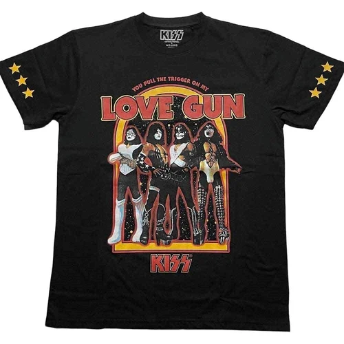 Kiss Košulja Love Gun Stars Unisex Black 2XL