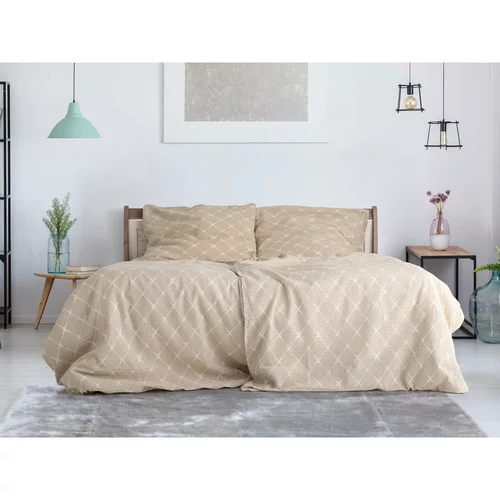 B.E.S. Bež pamučna posteljina za krevet za jednu osobu 140x200 cm Exclusive –