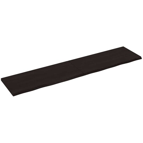  Zidna polica tamnosmeđa 220x50x(2-4) cm od obrađene hrastovine Cijene
