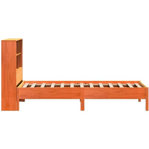 VidaXL Krevet s regalom za knjige bez madraca 100 x 200 cm od borovine Slike