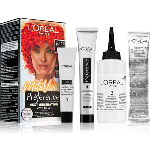L&amp;acute;Or&amp;eacute;al Paris Pr&amp;eacute;f&amp;eacute;rence Meta Vivids polutrajna boja za kosu nijansa 6.403 Meta Coral 1 kom Slike