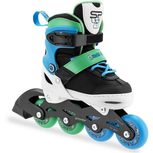 Spokey JOY Children's collets with a pair of beads, black-blue, ABEC7 Carbon, size 27-30