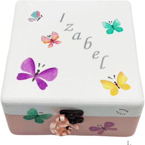  Kutija uspomena personalizirana imenom - poklon za rođenje, kr&scaron;tenje ili rođendan djeteta - 1. 16x16x10cm - 165130 Cijene