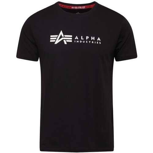 Alpha Industries Majica črna / bela Slike