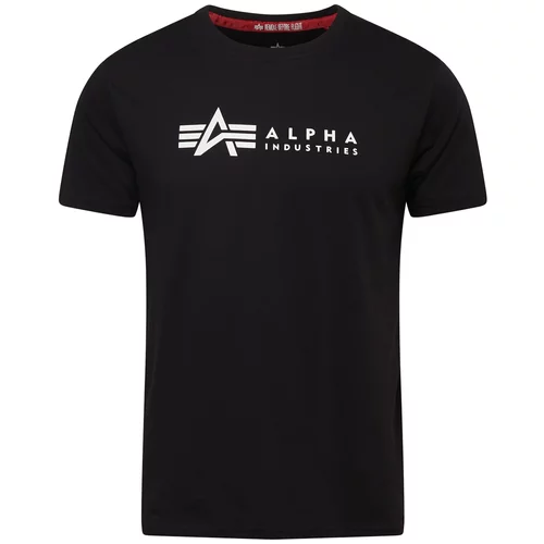 Alpha Industries Majica crna / bijela
