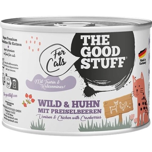 The Goodstuff Mokra mačja hrana - Divjačina in pi&amp;scaron;čanec z brusnicami - 200 g Slike