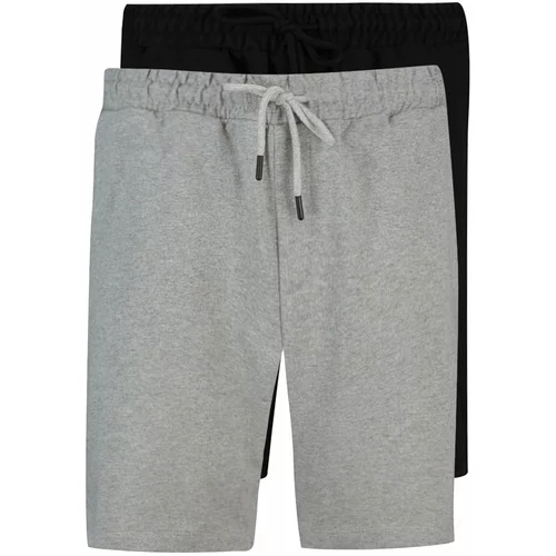 Trendyol Multicolored Men's Basic Regular/Real Fit Plain 2-pack Shorts.