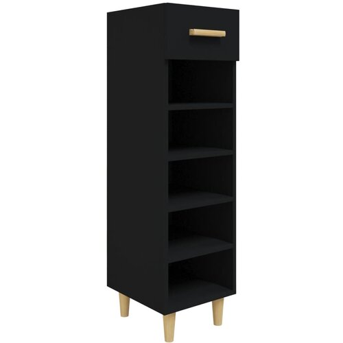 VidaXL Omarica za čevlje črna 30x35x105 cm konstruiran les, (20595011) Slike
