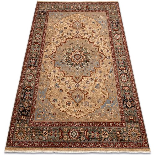 RugsX Preproge Volnena preproga KESHAN Čopki, Rozeta orientalski 200x290 cm Bež Cene