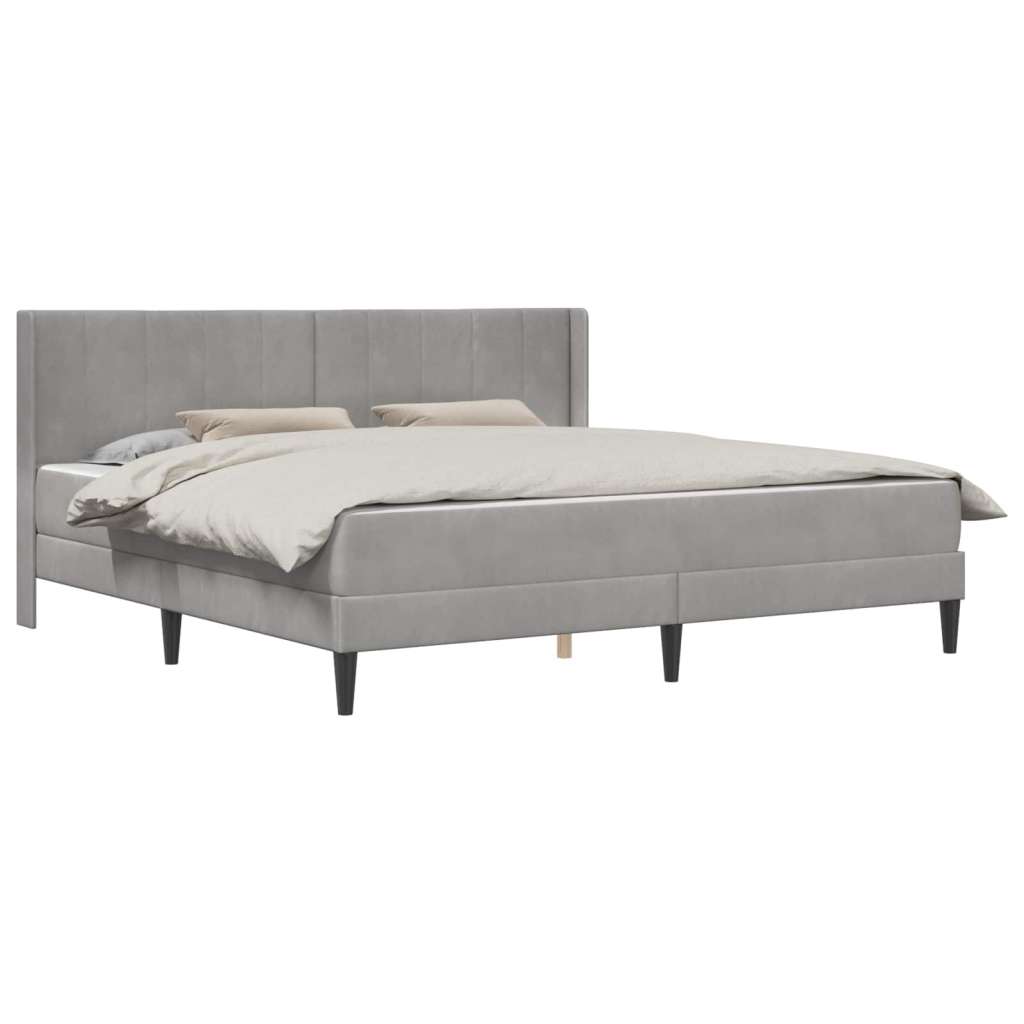  Okvir za krevet Svijetlo siva 200 x 200 cm Bar&amp;scaron;un - Svjetlosiva 200 x 200 cm Slike
