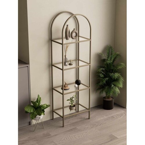 Hanah home İdil polica za knjige 47 &amp;times; 158 &amp;times; 30 cm, antik / providno staklo Slike