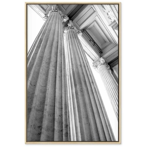  Slika - Stone Columns (1 Part) Vertical 40x60 U prirodnom drvenom okviru Slike