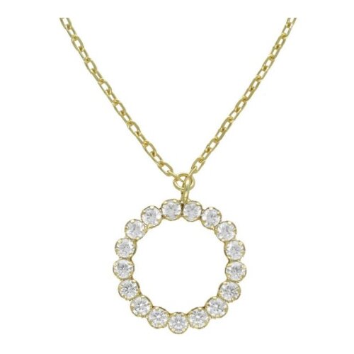 Victoria Cruz halo crystal gold ogrlica sa swarovski kristalima ( a4473-07dg ) Slike