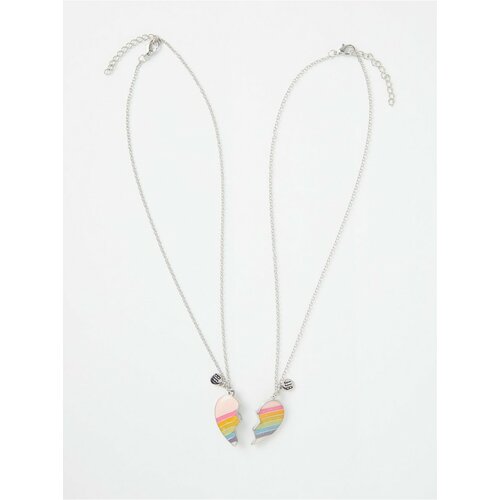 Lindex ogrlica - Best friend necklace with rainbow heart Cene