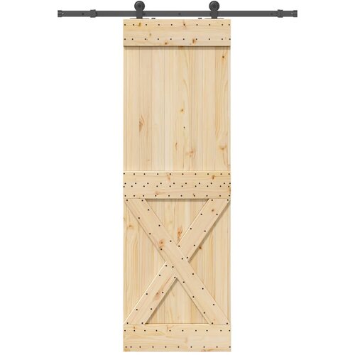 vidaXL Klizna vrata s priborom za montažu 70 x 210 cm masivna borovina Cijene