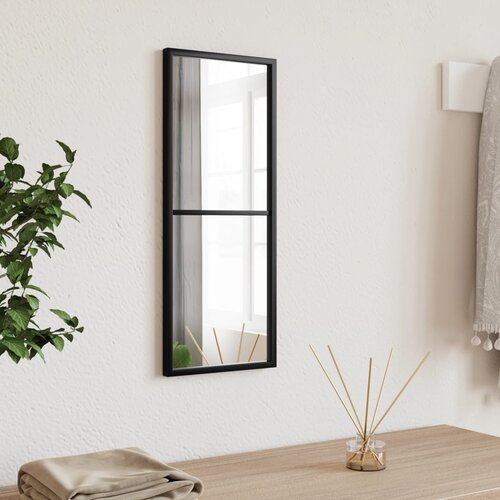 vidaXL Zidno ogledalo crno 20 x 50 cm pravokutno željezno Cijene