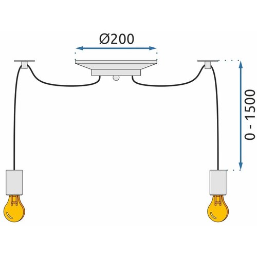 Toolight stropna svjetiljka viseći luster spider 8 E27 led APP681-8CP Slike